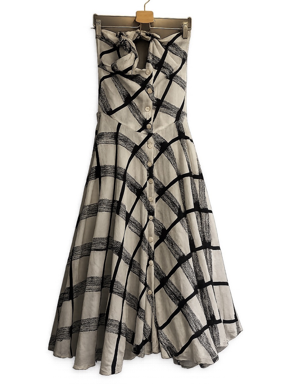 Marimekko Black & White Halter neck dress vintage